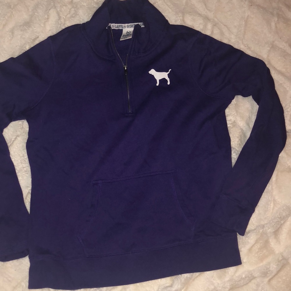 PINK half zip sweater